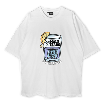 Male Tears On The Rocks Oversized Tshirt