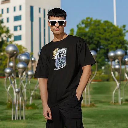 Male Tears On The Rocks Oversized Tshirt