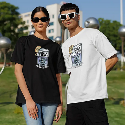 Male Tears On The Rocks Oversized Tshirt