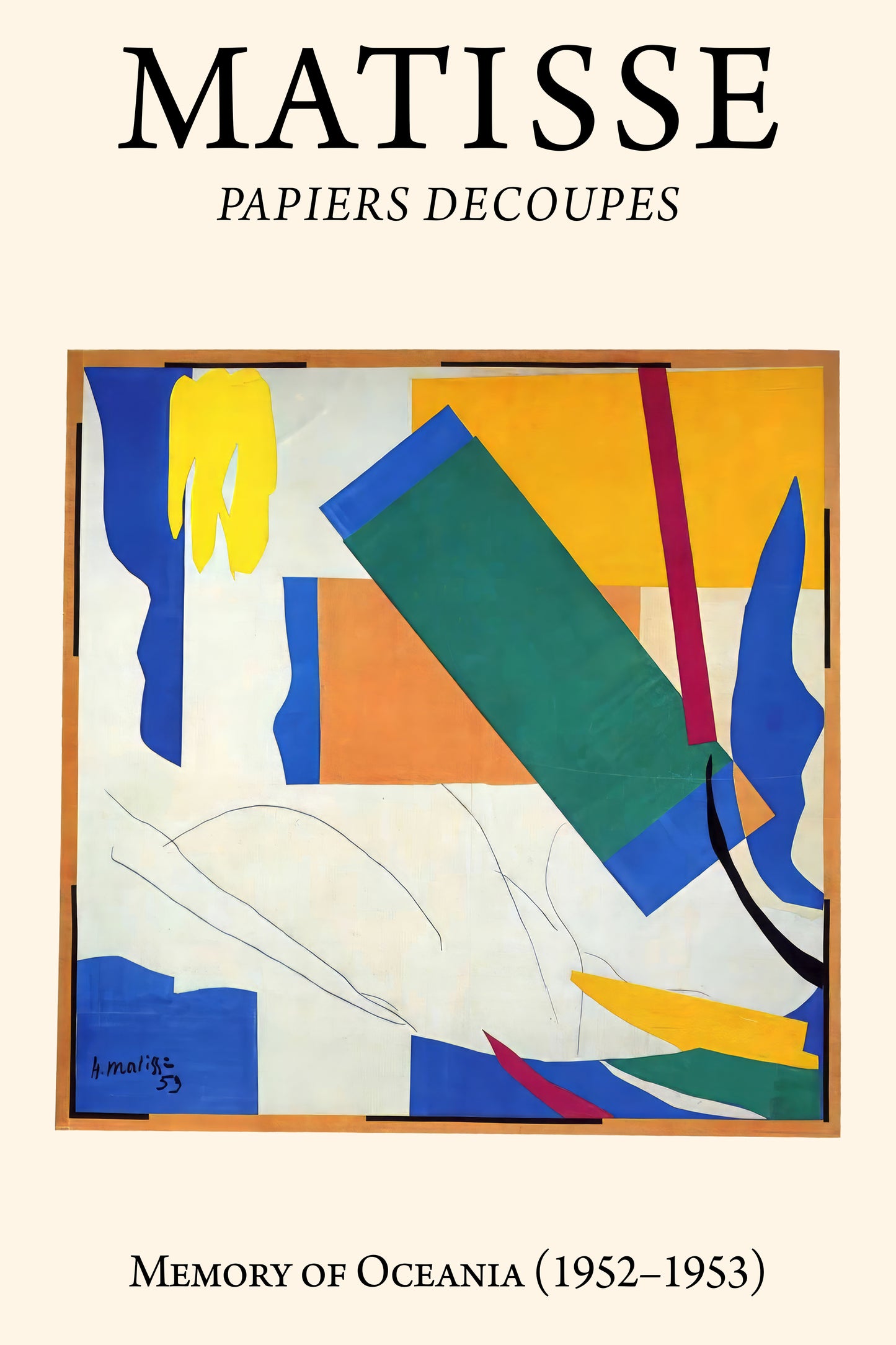 Memory of Oceania (1952–1953) Henri Matisse Cut-Out