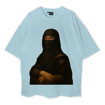 Mona Lisa in a Burqa Oversized T-shirt (300 GSM)