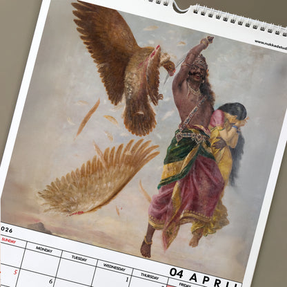 Mythology Calendar 2026 Wall Calendar