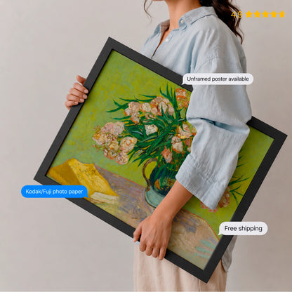 Oleanders by Vincent van Gogh Poster & Framed Print