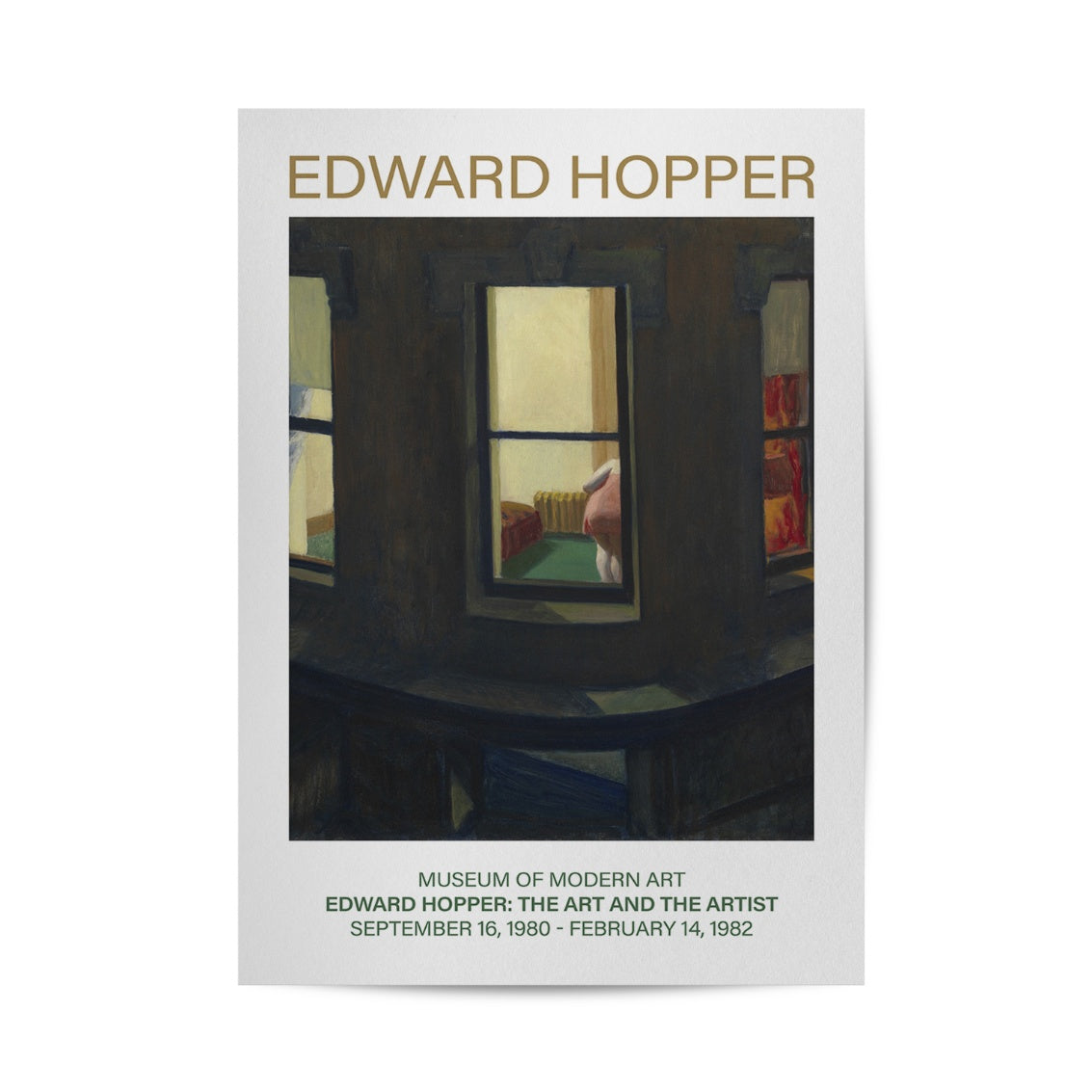 Night Windows  By Edward Hopper Poster & Framed Print