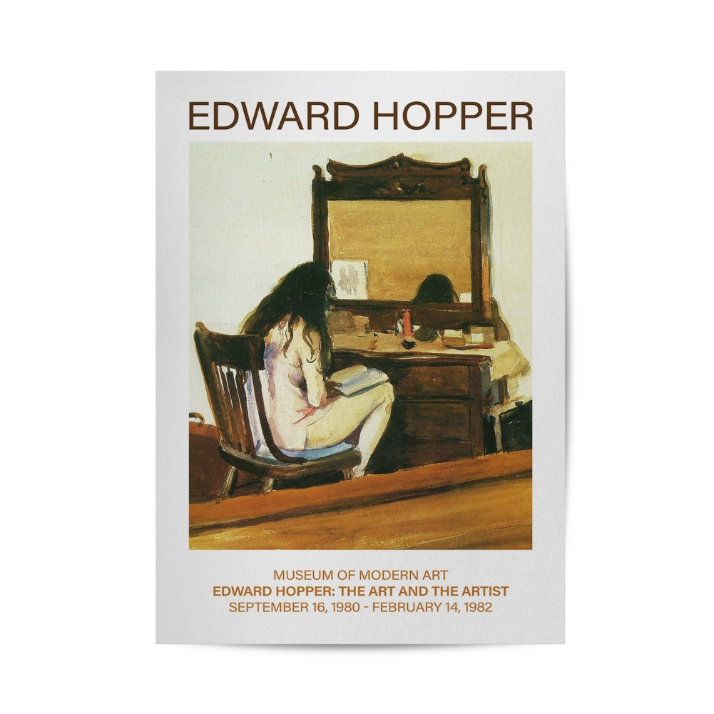 Interior, Model Reading By Edward Hopper Poster & Framed Print