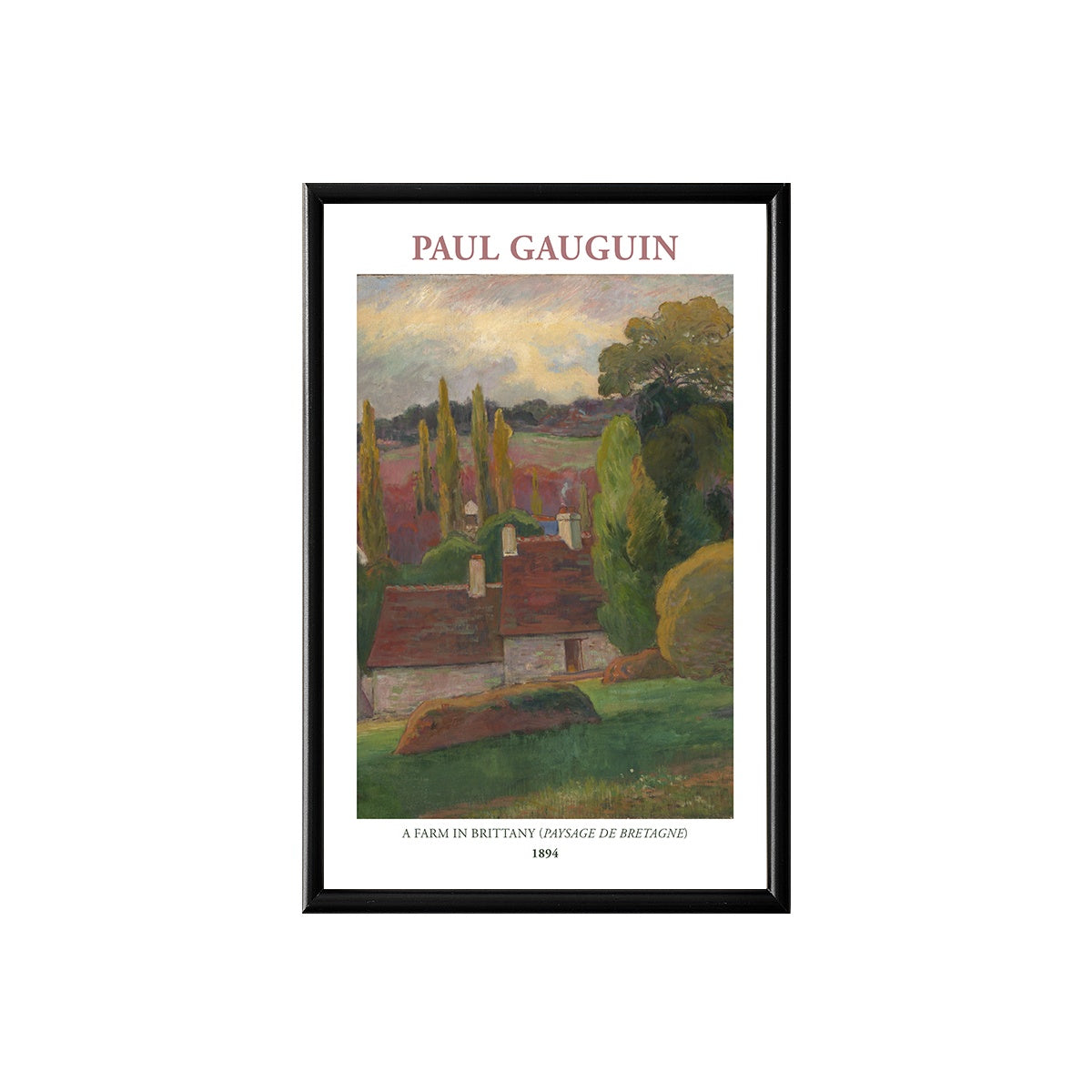 Paul Gauguin A Farm in Brittany Poster & Framed Print - Nukkad Studios