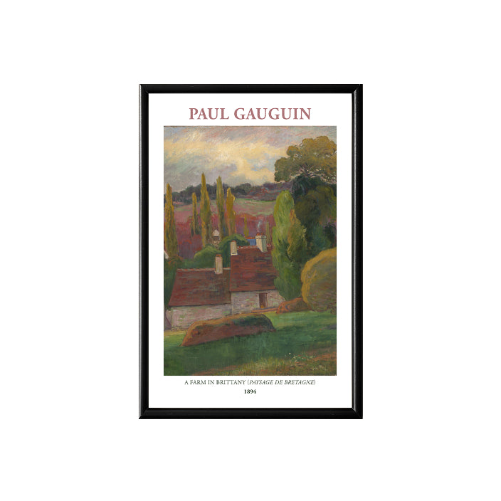 Paul Gauguin A Farm in Brittany Poster & Framed Print - Nukkad Studios