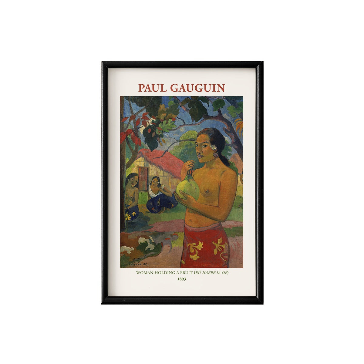 Paul Gauguin Women Holding a Fruit Poster & Framed Print