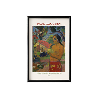 Paul Gauguin's Women holding a fruit Poster & Framed Print
