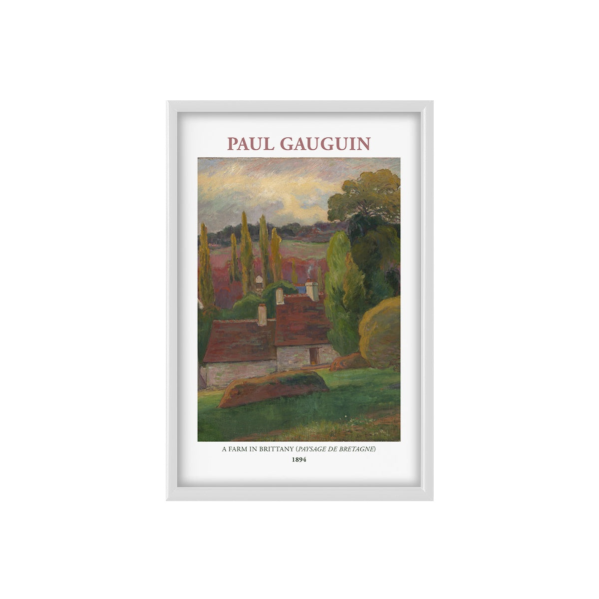 Paul Gauguin A Farm in Brittany Poster & Framed Print - Nukkad Studios