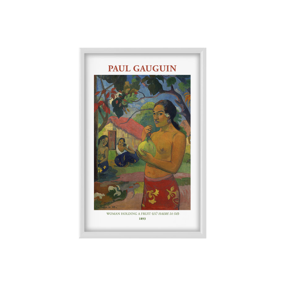 Paul Gauguin's Women holding a fruit Poster & Framed Print - Nukkad Studios