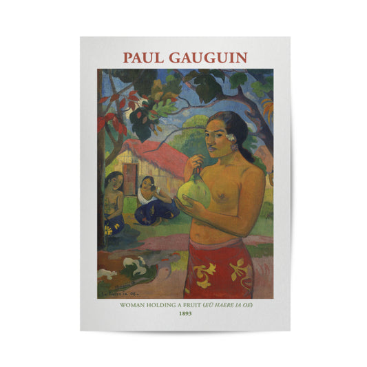 Paul Gauguin's Women holding a fruit Poster & Framed Print - Nukkad Studios