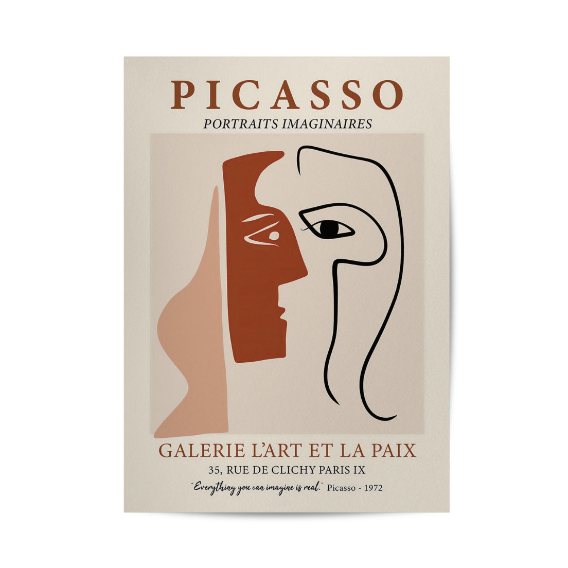 Picasso Line Art Poster & Framed Print - Nukkad Studios