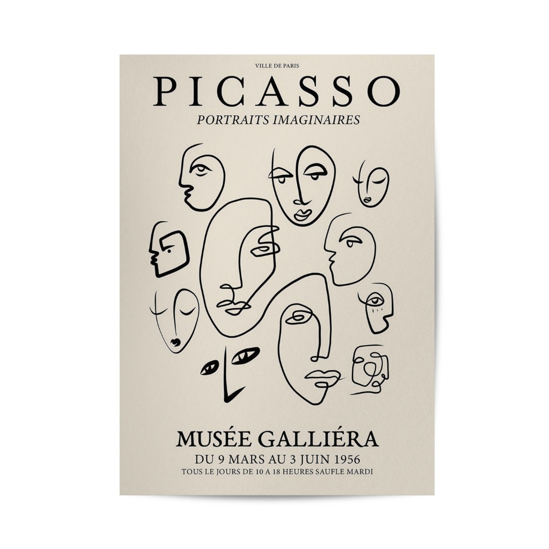 Picasso Abstract Faces Poster & Framed Print - Nukkad Studios