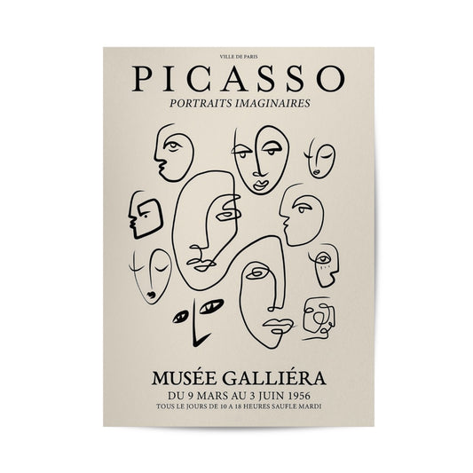Picasso Abstract Faces Poster & Framed Print - Nukkad Studios