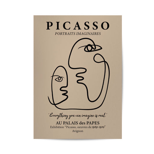 Picasso Line Art Poster & Framed Print - Nukkad Studios