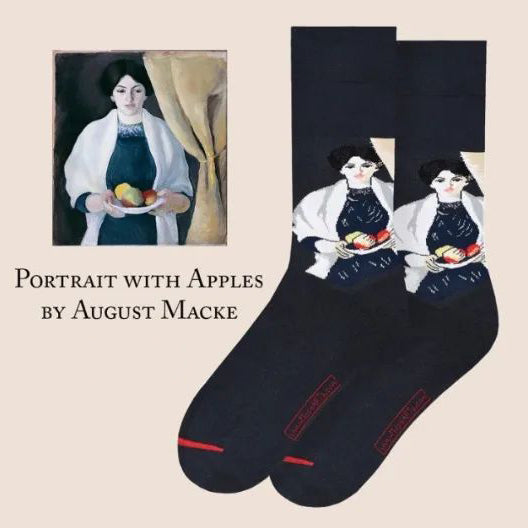 Portrait with Apples By August Macke Socks