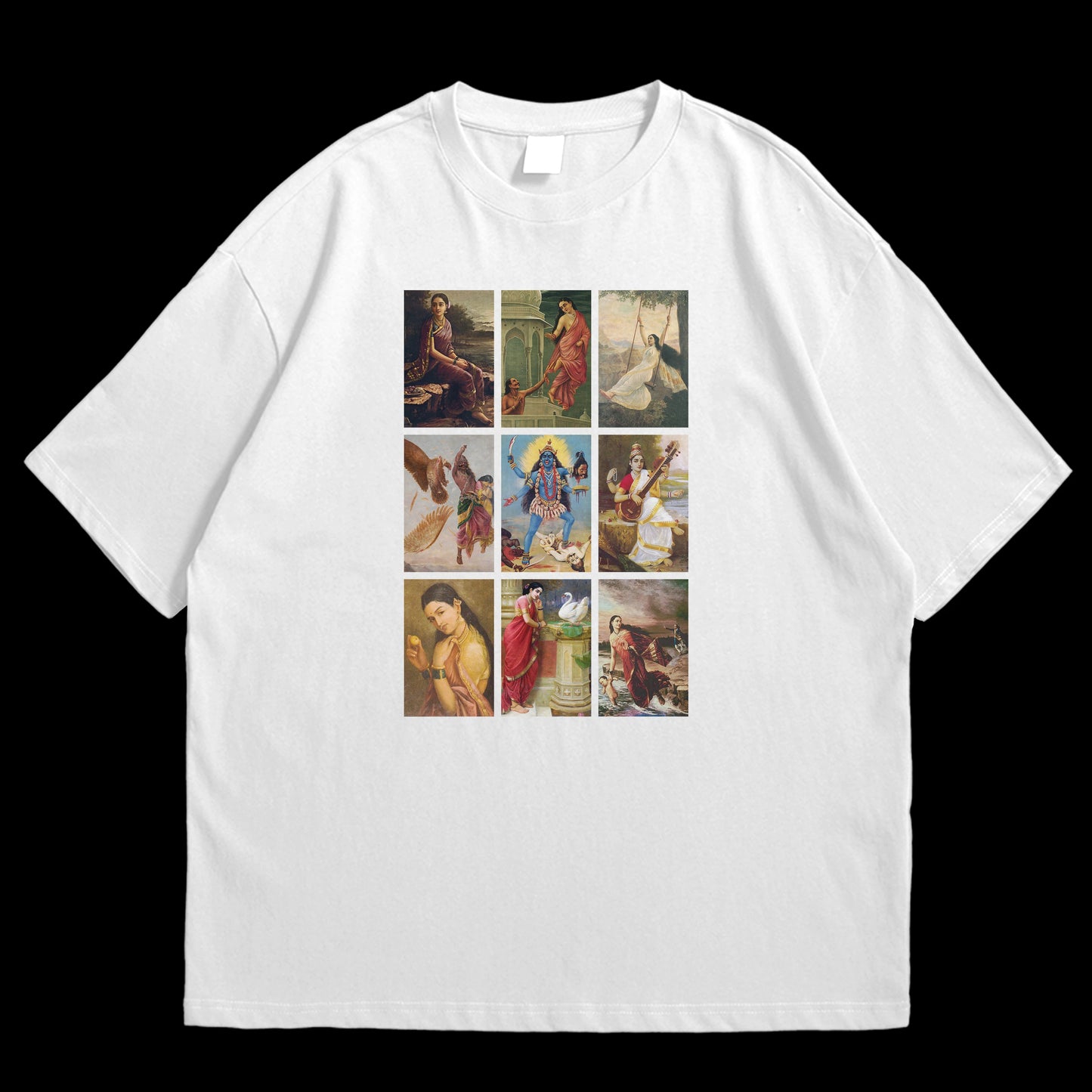 Raja Ravi Varma Collage Oversized T-shirt