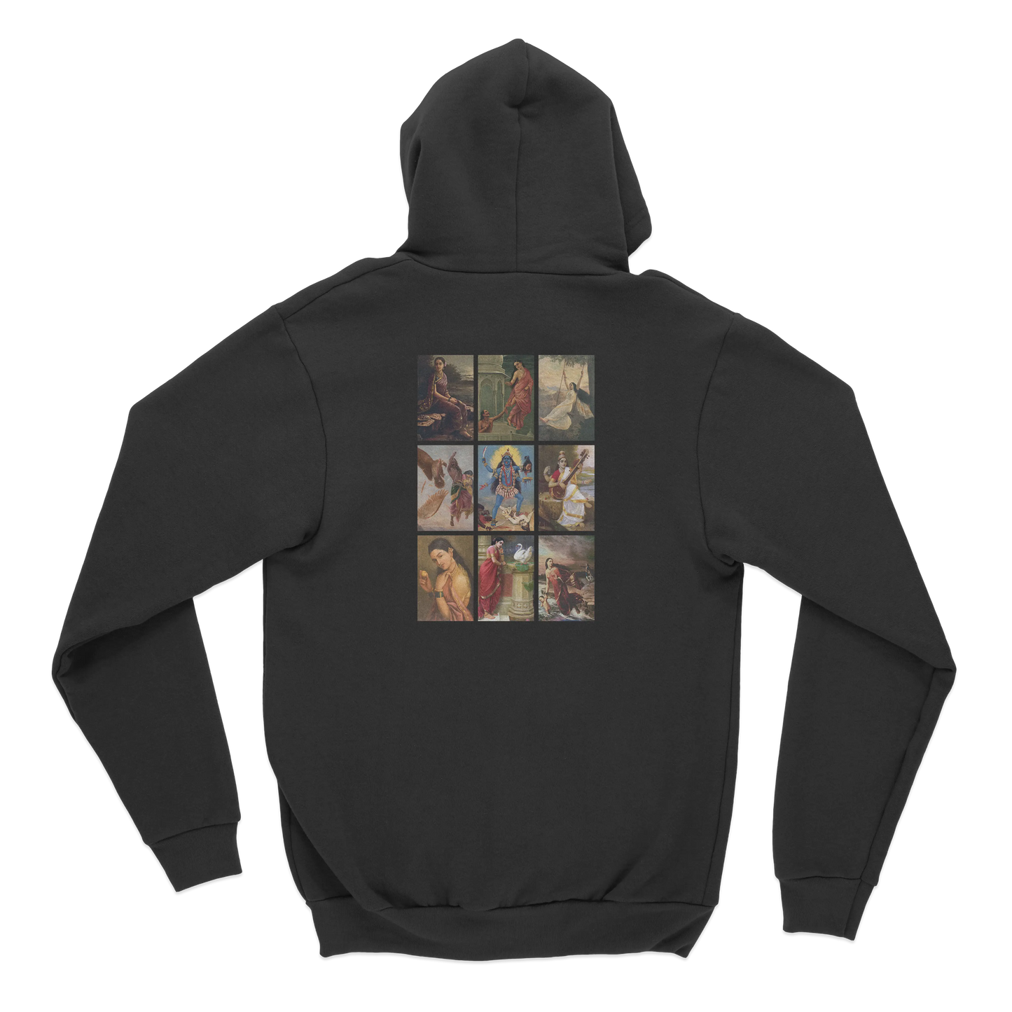 Raja Ravi Varma Collage Back Print Hoodie