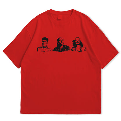 Rockstar in Red Oversize T-shirt (300 GSM)