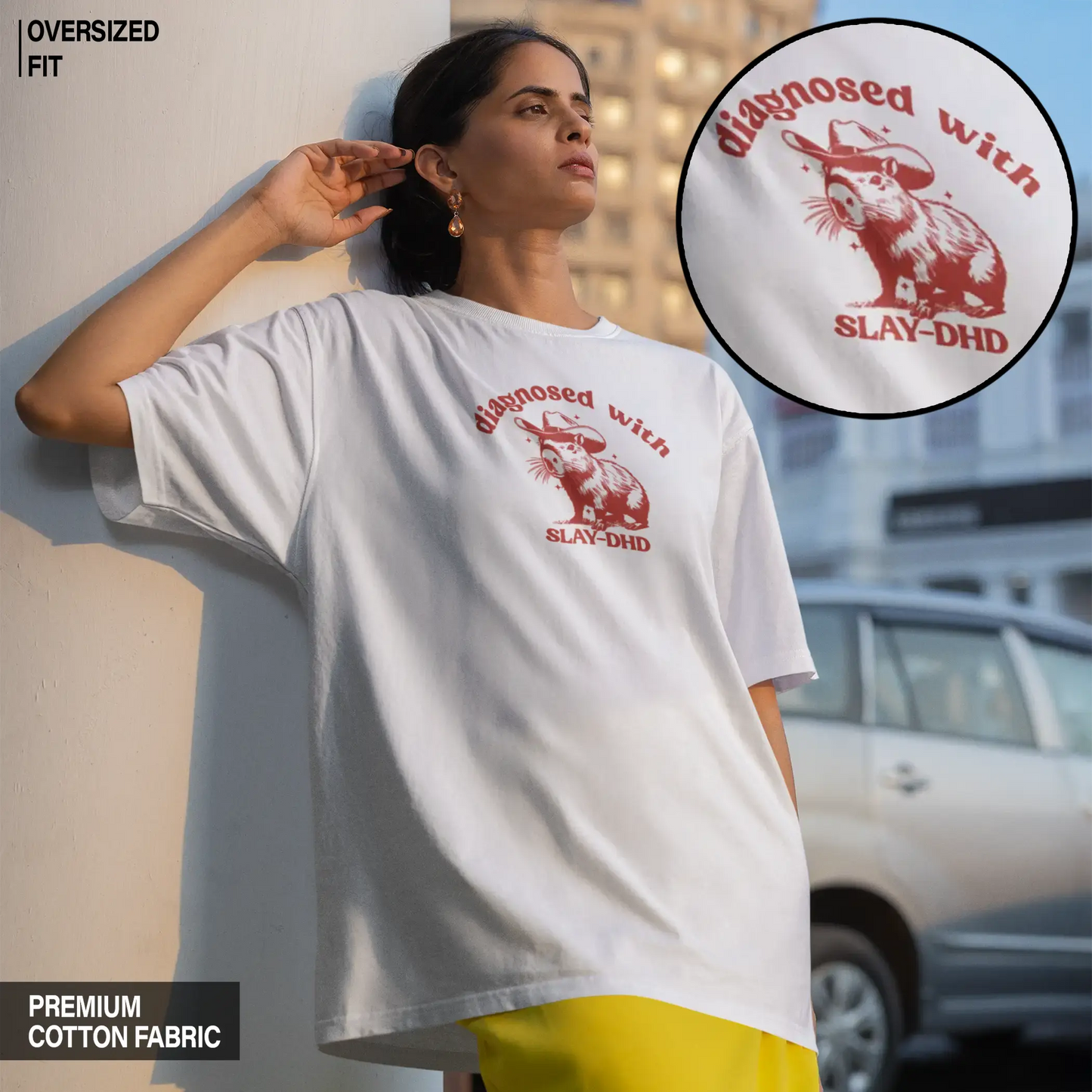 SLAY-DHD Capybara Oversized T-Shirt