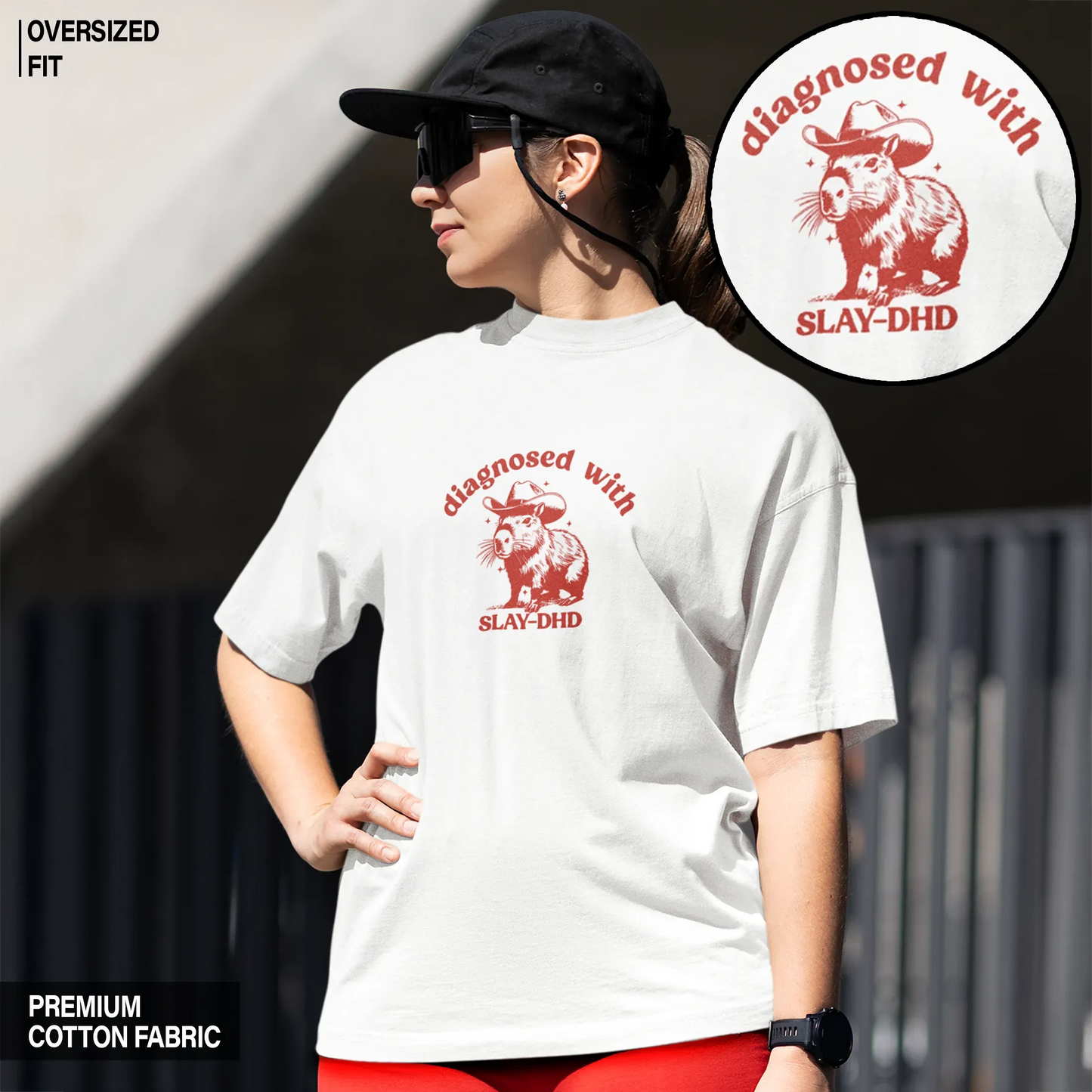 SLAY-DHD Capybara Oversized T-Shirt