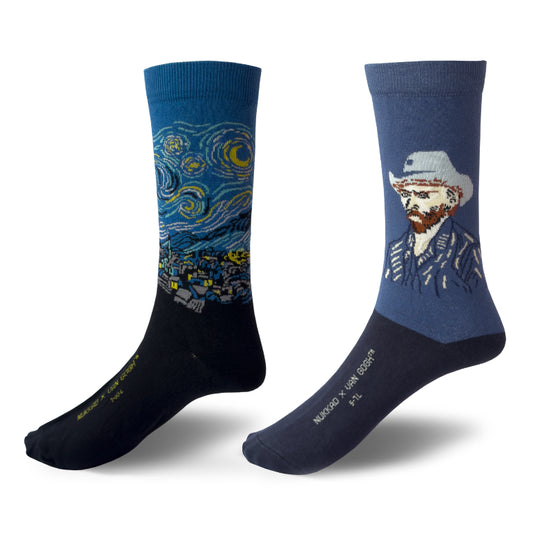 Combo Pair of Starry Night and Self-Portrait with Vincent van Gogh Socks