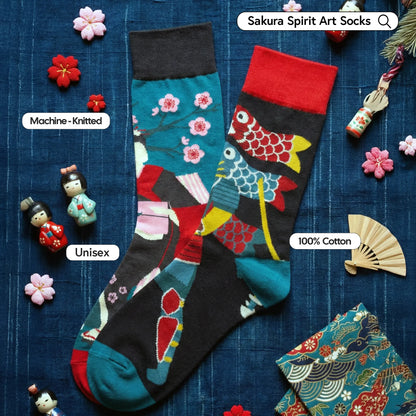 Sakura Spirit Art Socks