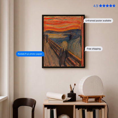 Scream by Munch Poster & Framed Print