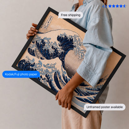 Great Wave by Katsushika Hokusai Poster & Framed Print
