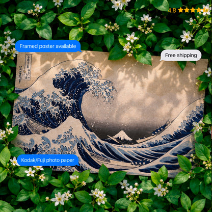 Great Wave by Katsushika Hokusai Poster & Framed Print
