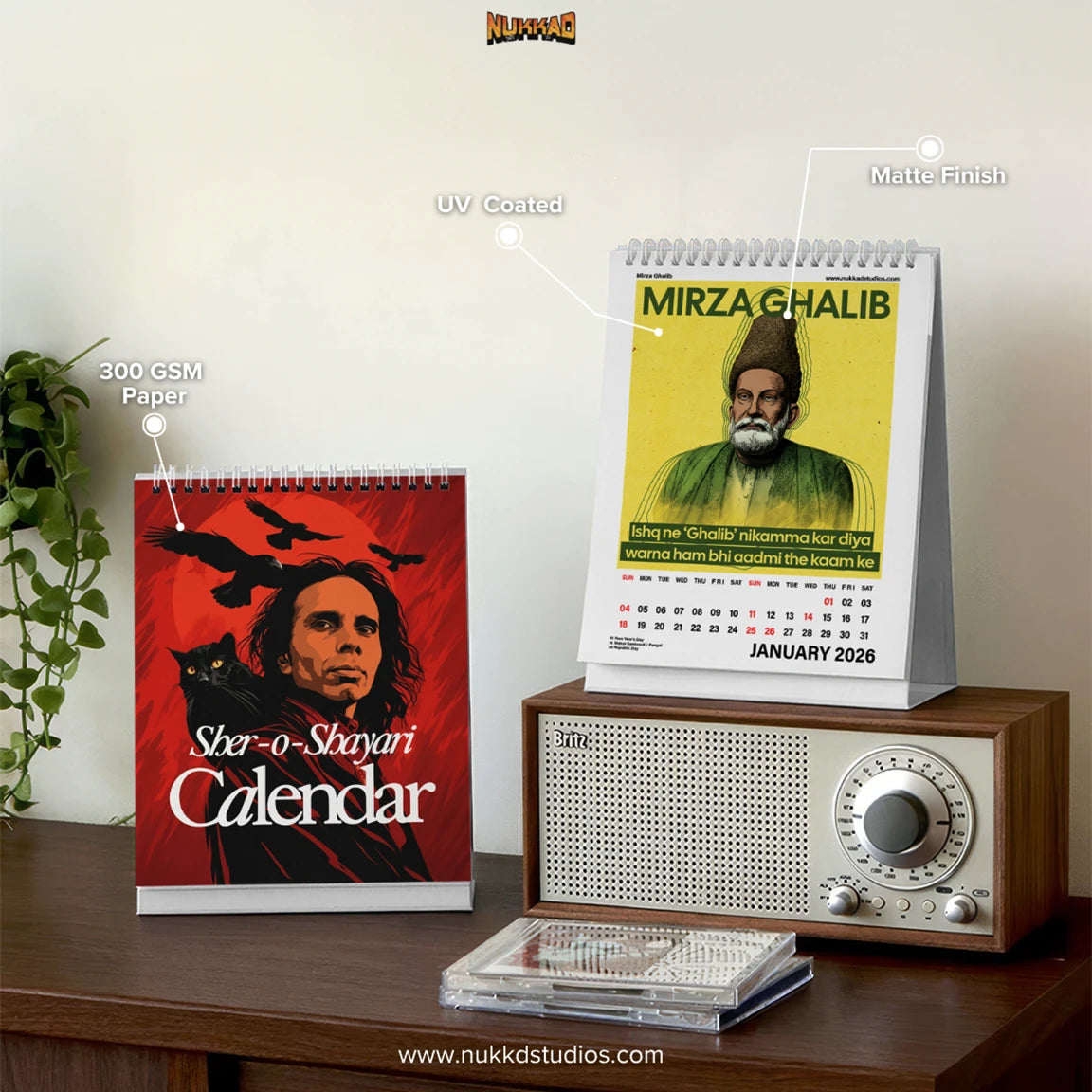 Sher-O-Shayari Calendar 2026 Desk Calendar