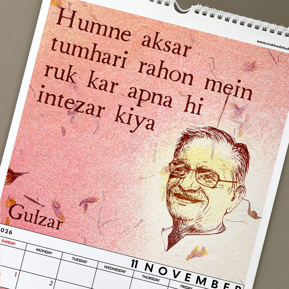 Sher-O-Shayari Calendar 2026 Wall Calendar