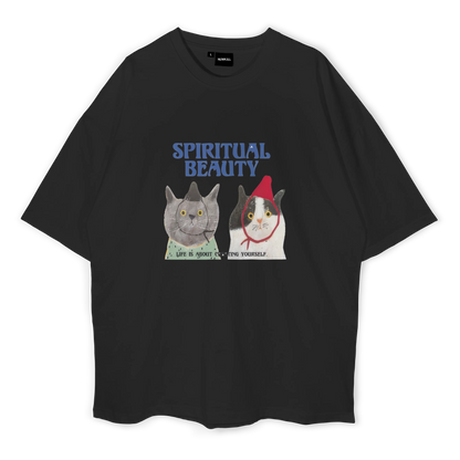 Spiritual Beauty Cat Oversized T-Shirt