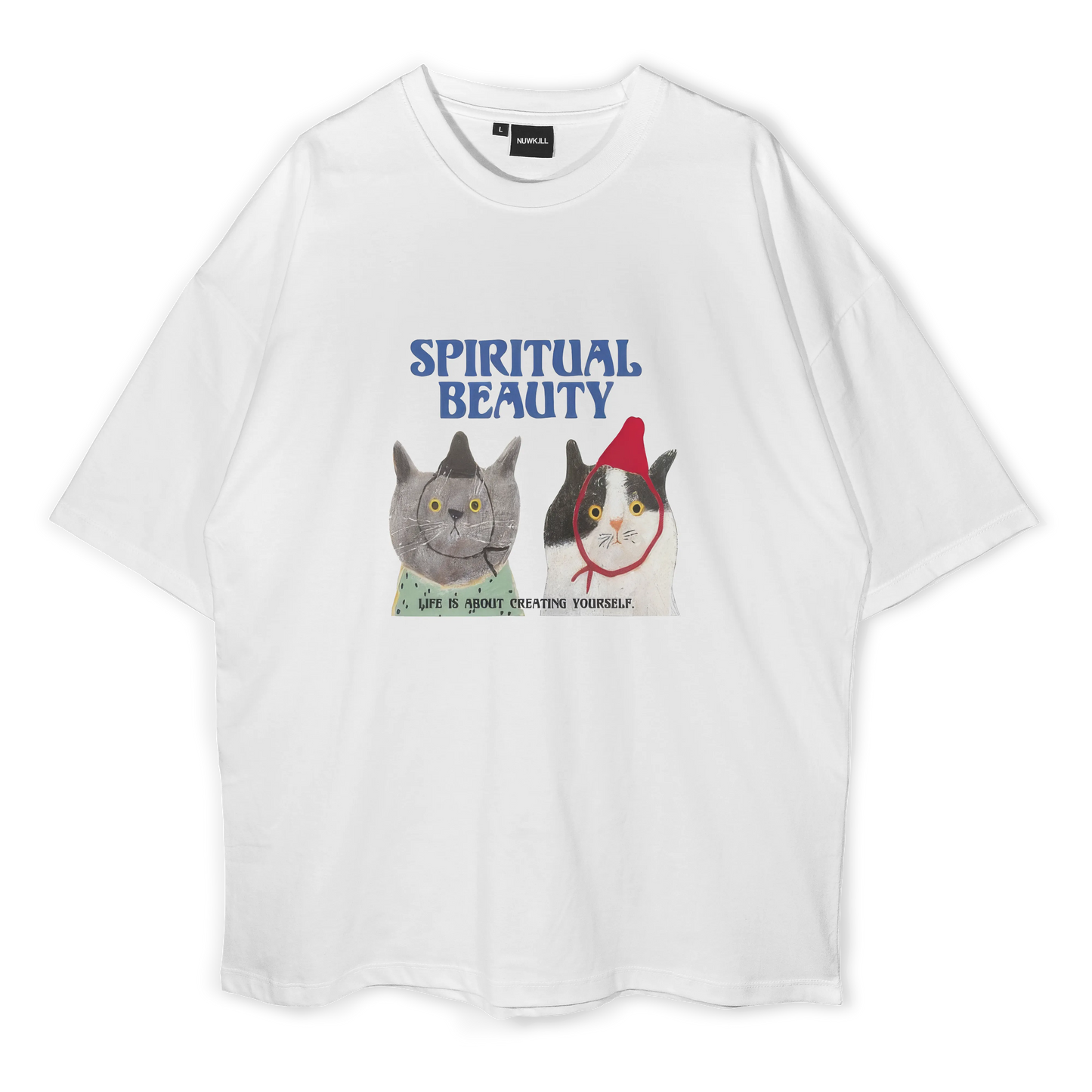 Spiritual Beauty Cat Oversized T-Shirt