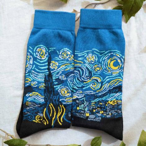 Starry Night by Vincent Van Gogh Socks - Nukkad Studios