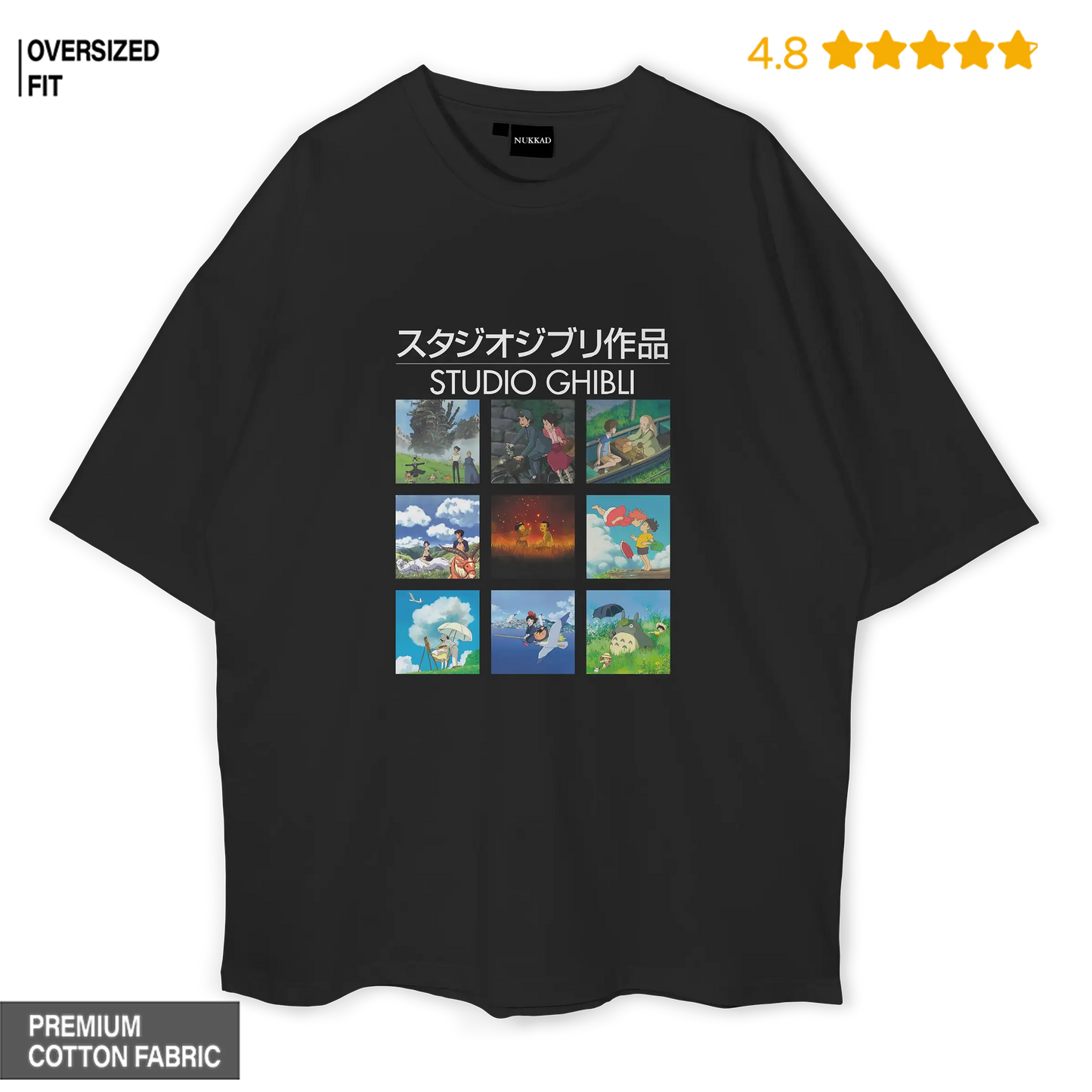 Studio Ghibli Collage Oversized T-shirt