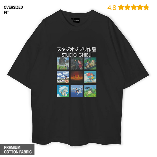 Studio Ghibli Collage Oversized T-shirt