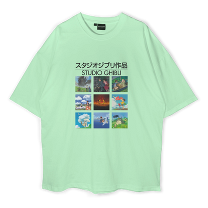 Studio Ghibli Collage Oversized T-shirt