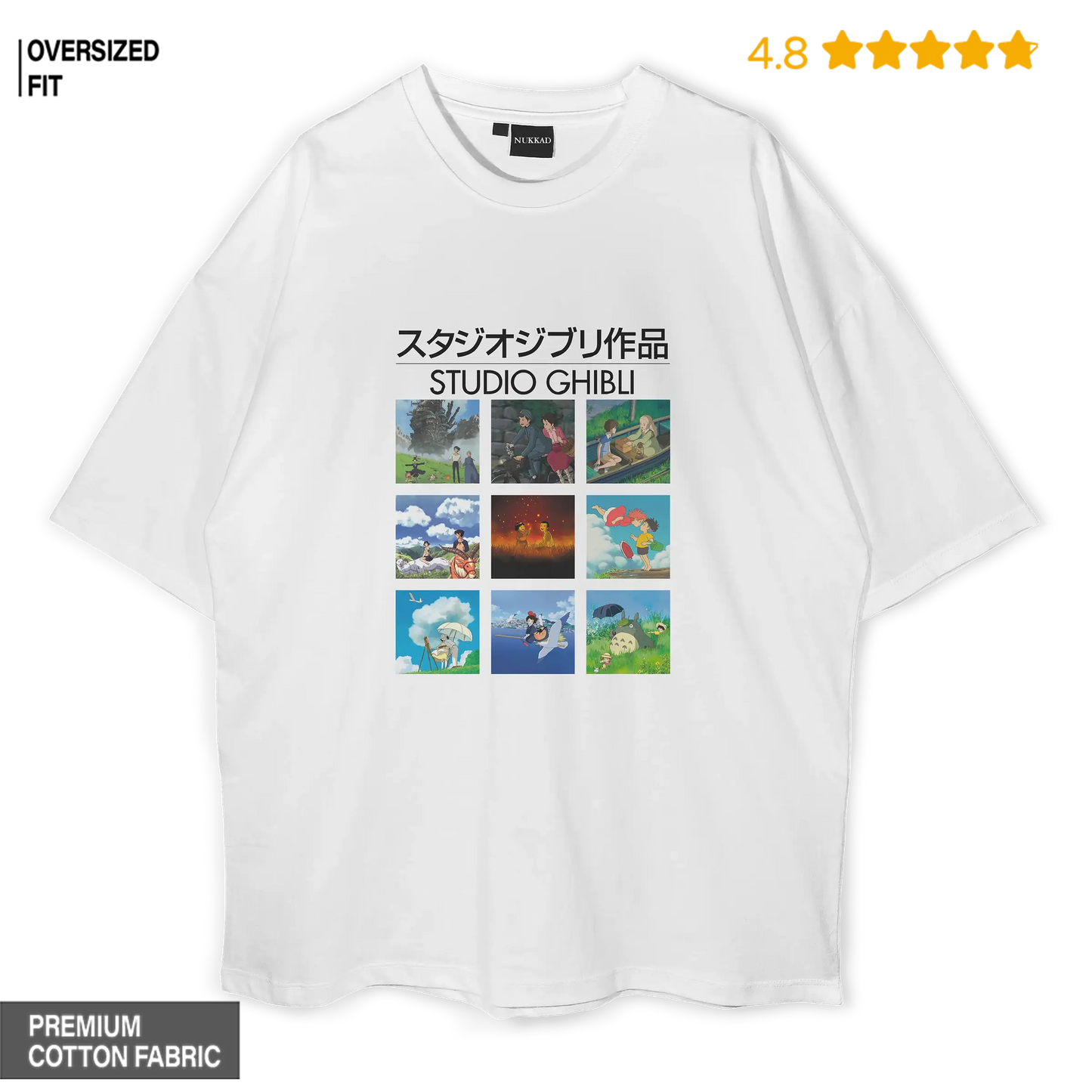 Studio Ghibli Collage Oversized T-shirt
