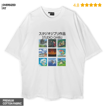 Studio Ghibli Collage Oversized T-shirt