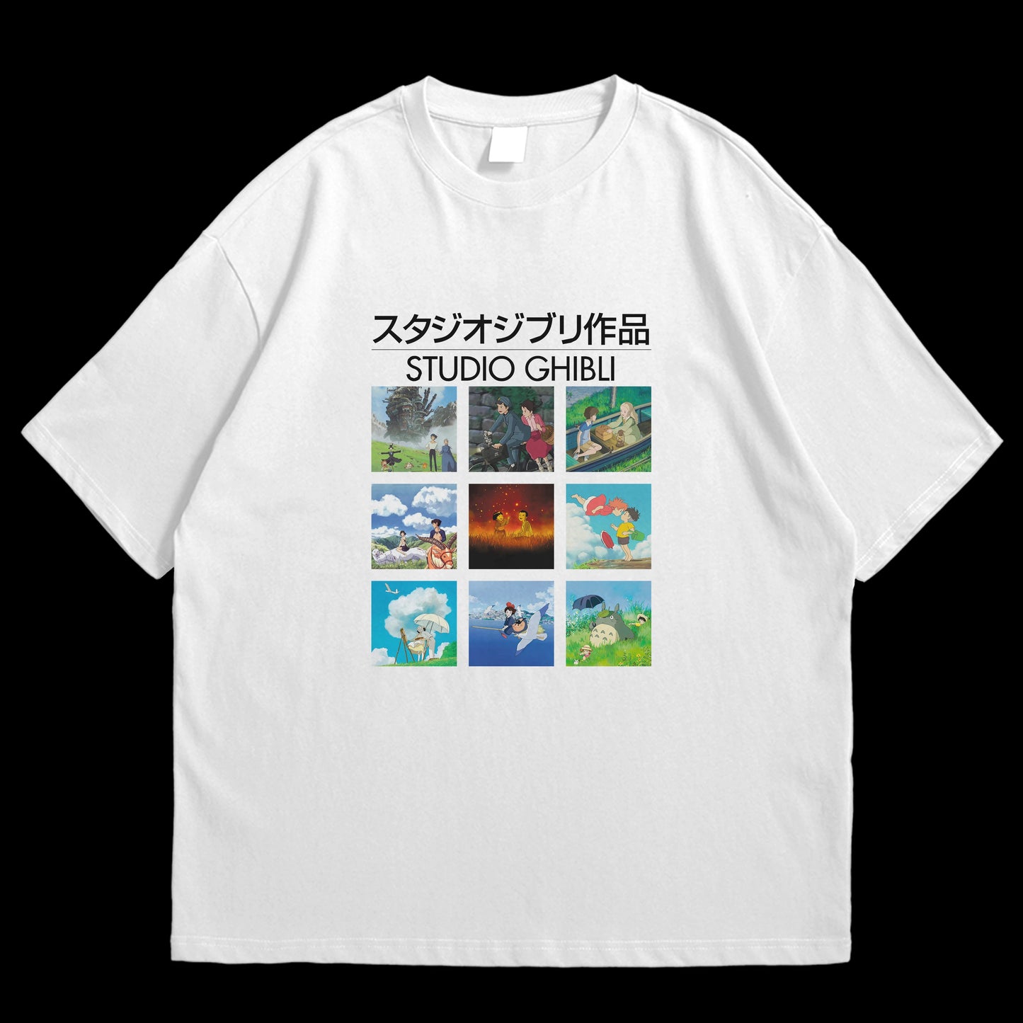 Studio Ghibli Collage Oversized T-shirt