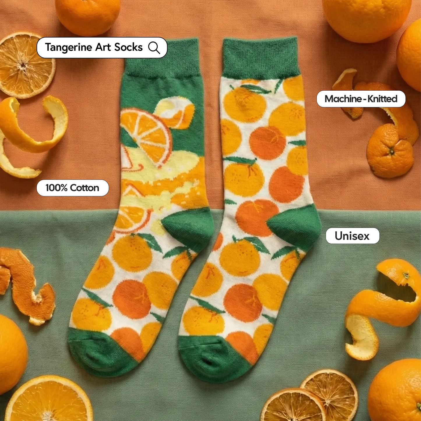 Tangerine Art Socks