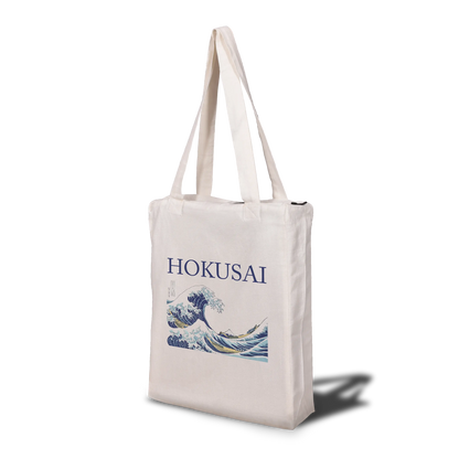 The Great Wave off Kanagawa Tote Bag with Zip