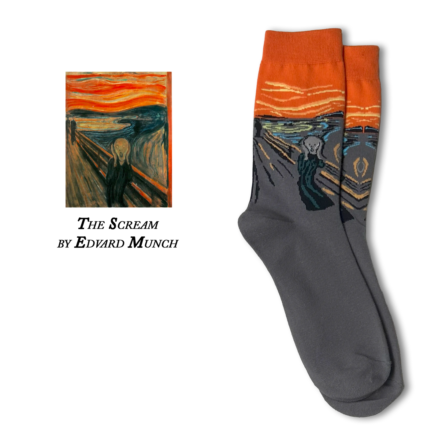 The Scream by Edvard Munch Socks