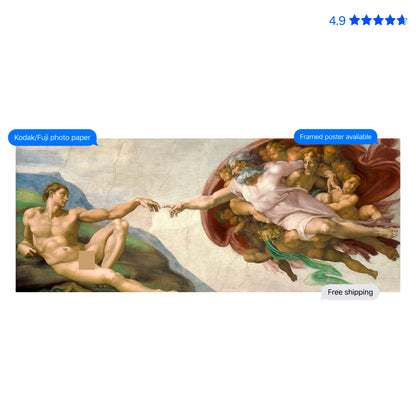 The Creation of Adam Poster & Framed Print