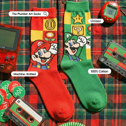 The Plumber Art Socks (2 sets each total 4 socks)