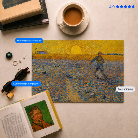 The Sower by Vincent van Gogh Poster & Framed Print