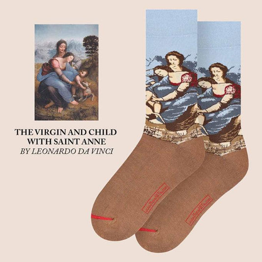 Virgin and Child with Saint Anne by Leonardo da Vinci Socks - Nukkad Studios