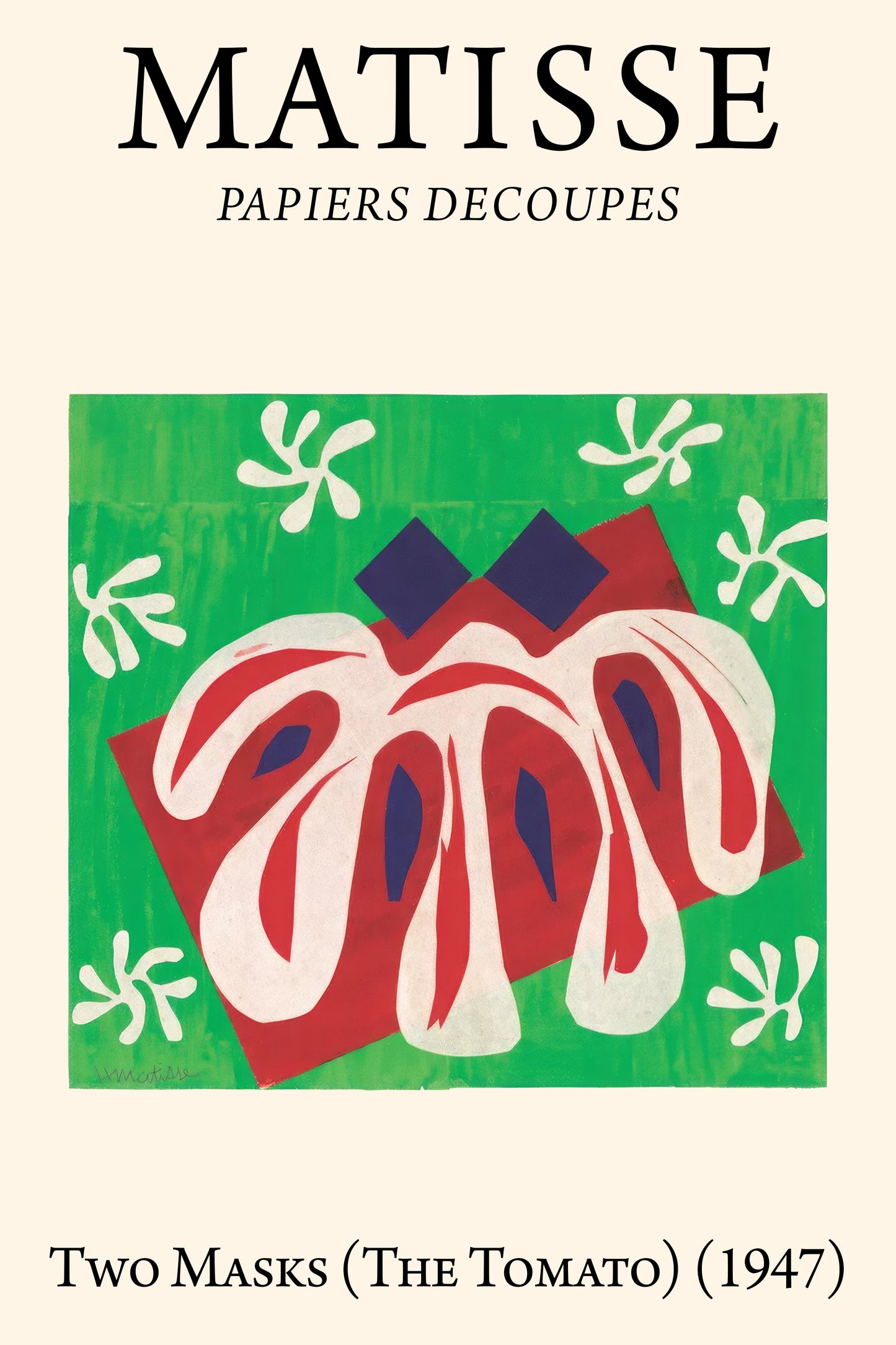 Two Masks (The Tomato) (1947) Henri Matisse Cut-Out